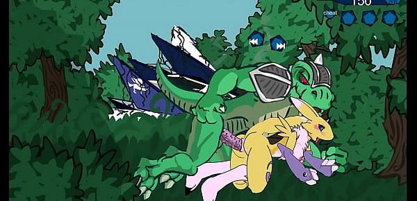  Legend of Krystal Renamon Version All sex scenes Compilation